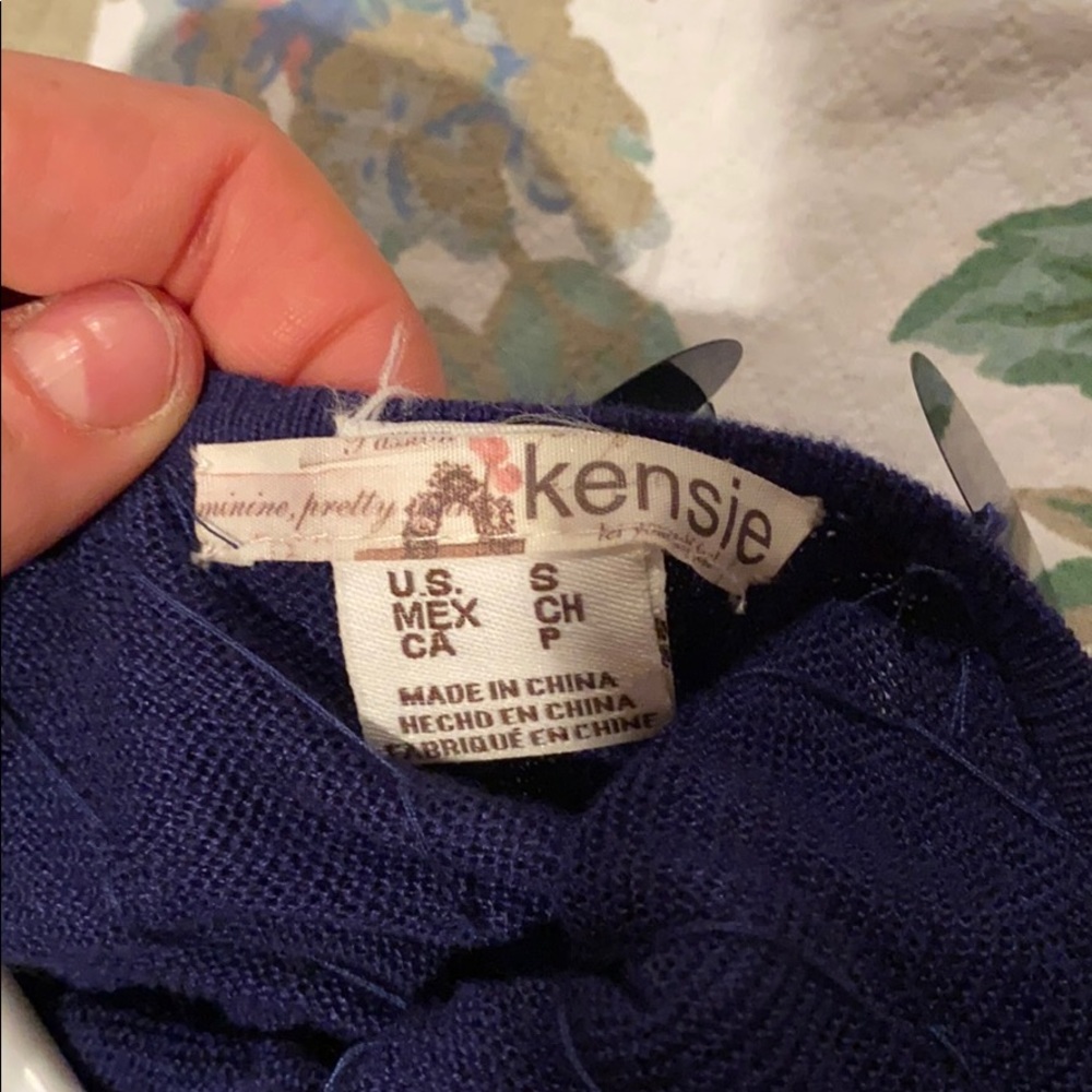 Sequin navy Kensie dress (S) - Picture 3 of 4